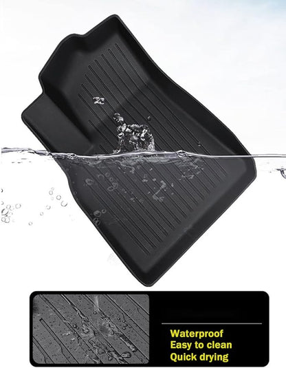 Camry Floor Mats Compatible with 2018-2025 Toyota Camry FWD Models, Non Hybrid or AWD Models，All Weather 3D Tech Waterproof Durable Anti-Slip TPE Floor Liners 1st ＆ 2nd Row Custom-fit Set Accessories