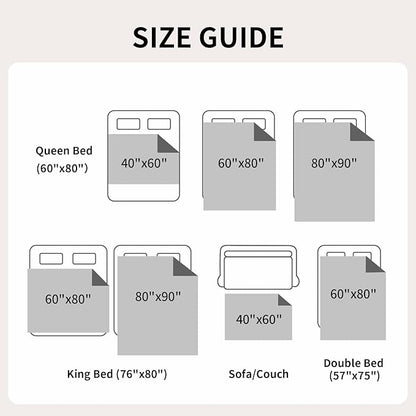QiyI Waterproof Blanket for Bed Couch Sofa, Small Washable Reversible & Reusable Pet Dog Cat Throw Blanket, Leakproof Stain Resistant Sofa Cover, 40"x60", Dk Grey/Lt Grey