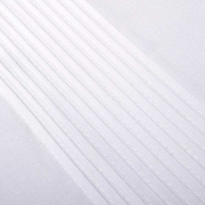 Valea Home Bed Skirt with Split Corners Durable Elegant Luxury Dust Ruffle Bed Covers with Pin Tucking 14 inch Tailored Drop, Twin, White