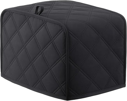 Toaster Cover 2 Slice, 11.4 x 7.5 x 7.9in Universal Size Toasters Dusts Covers, Black Kitchen Small Appliance Cover, Polyester and Cotton Quilted Kitchen Appliance Covers