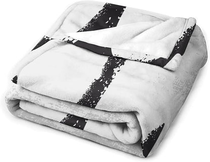 Nautical Anchor Blanket Modern Abstract Light Grey Black Anchor Art Print Soft Cozy Lightweight Throw Blanket for Women Men Bedroom Living Room Dorm Chair Sofa Travel 50x60in