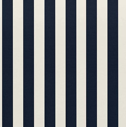 RSH DECOR: Tufted U-Shape Wicker Seat Cushions Set of 2 | 19” x 19” | All-Weather Spun Fabric | Water-Resistant | Outdoor Chair Cushions for Patio Furniture | Navy & White Stripe