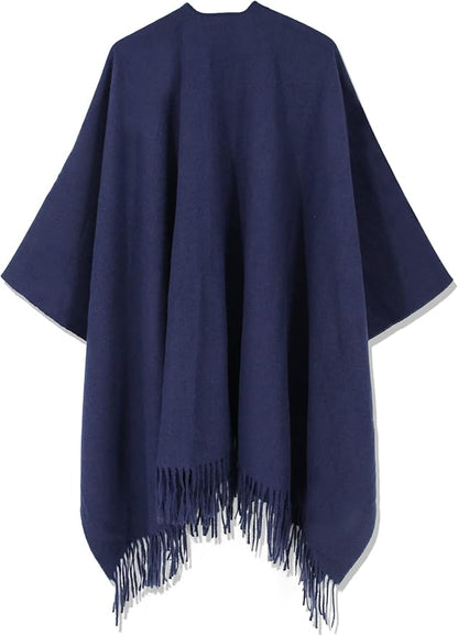 Breezy Lane Women's Shawl Wraps Warm Poncho Ruana Wrap Cardigan