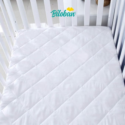Zippered Mini Crib Mattress Protector,Waterproof Playard Mattress Encasement, Breathable and Absorbent, 6 Sides Fully Encased Pack N Play Mattress Cover.