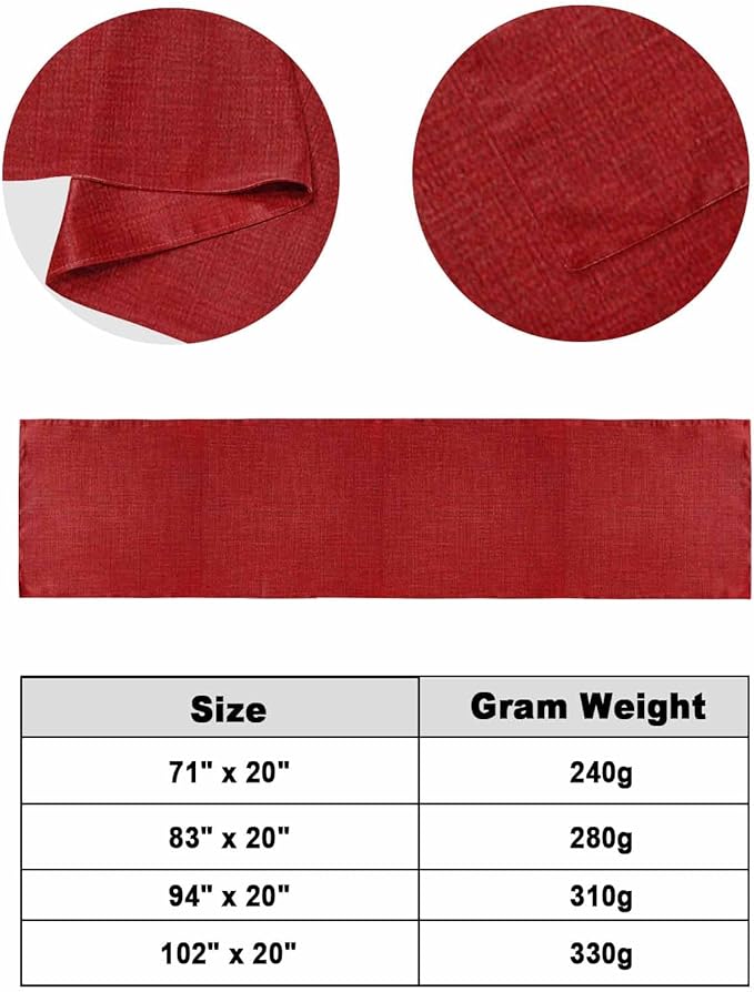 Farmhouse Red Linen Bottom Bed Runners for Bedroom Hotel,Decorative Bedding Scarf Vintage Burlap Christmas Bed End Blanket Bedding Runner Scarves for King Size Bed,102x20in