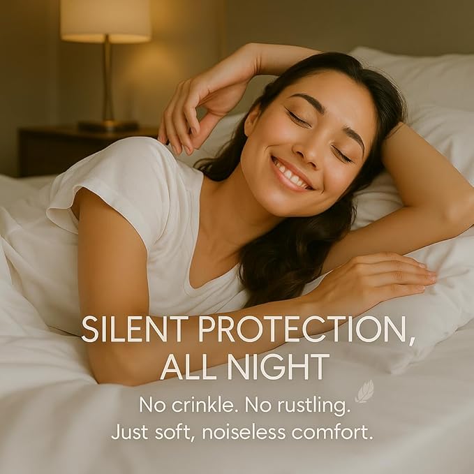 Queen Size Premium Mattress Protector | 100% Waterproof Tencel Cover | Cooling & Breathable Deep Pocket Mattress Pad Queen | Noiseless, Hypoallergenic, Soft, Washable Fitted Bed Protector