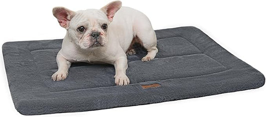 MADE 4 PETS Dog Crate Pad Bed for Medium Dogs, Washable & Reversible, Anti-Slip Kennel Mat for Cozy Sleeping, Soft Fluffy Dog Bed for Indoor & Outdoor Use, 29"x21", Dark Gray