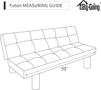 Easy-Going Sofa Slipcover Futon Cover Waterproof Couch Cover Furniture Protector Cover Pets Covers Whole Fabric No Stitching Non-Slip Fabric Pets Kids Children Dog Cat (Futon, Greyish Green)