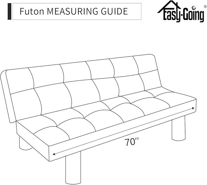 Easy-Going Sofa Slipcover Futon Cover Waterproof Couch Cover Furniture Protector Cover Pets Covers Whole Fabric No Stitching Non-Slip Fabric Pets Kids Children Dog Cat (Futon, Navy)