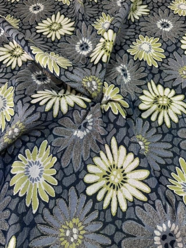 OctoRose 3 Side Zipper Upholstery Thick Linen Tweed Futon Cover Slipcover Sofa DayBed Mattress Cover (Cover ONLY) (Chenille-Daisies-Grey, Twin)