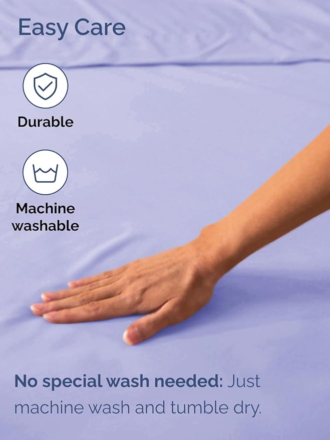 Extra Deep Split King Fitted Sheet - Hotel Luxury Single Fitted Sheet Only - Easily Fits 18 inch to 24 inch Mattress - Ultra Soft, Wrinkle Free with Extra Deep Pockets - Breathable & Comfy - Lavender