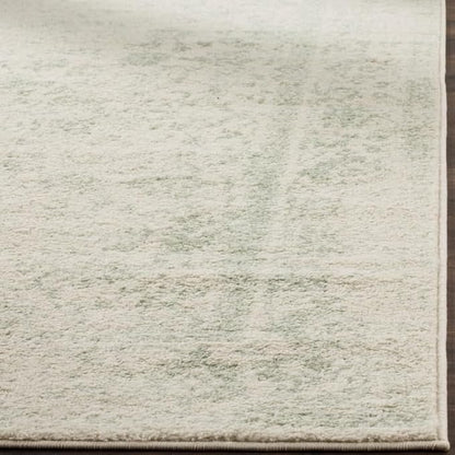 SAFAVIEH Adirondack Collection Area Rug - 3' Round, Ivory & Sage, Distressed Vintage Floral Design, Non-Shedding & Easy to Clean, Ideal for Living Room, Bedroom, Dining Space (ADR109V)