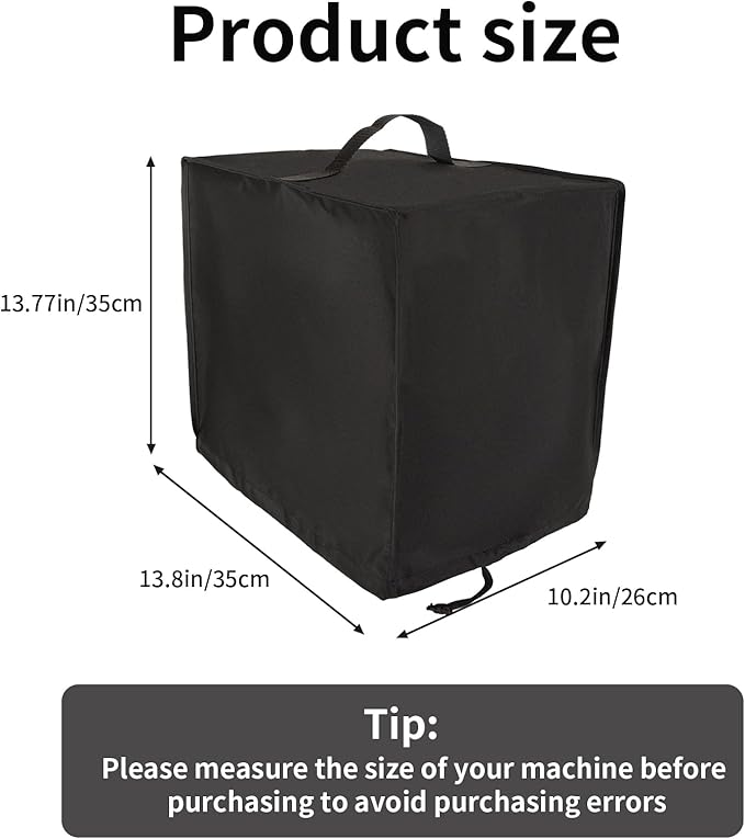 Black Air Fryer Cover for Kitchen Counter,Heavy Duty Heat-Resistant Dust Cover for Ninja AF101 Air Fryer 4 Quart/Instant Vortex Plus 6QT XL Air Fryer Ninja