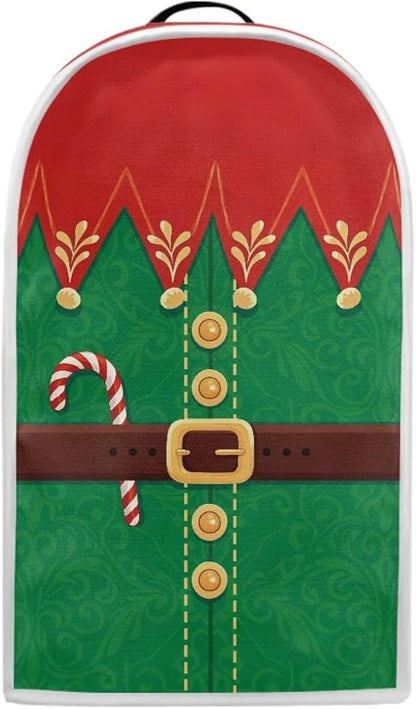 Christmas Teal Blender Cover for Kitchen Countertop Santa Claus Small Appliance Dust Cover Kitchen Decor Food Processor Protector with Handle Blender Protection Accessories