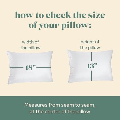 ComfyDown Toddler Pillow, 800 Fill Power Goose Down Fill, 300 Thread Count 100% Cotton Cover - Made in USA 18 Months to 6 Years (13x18)