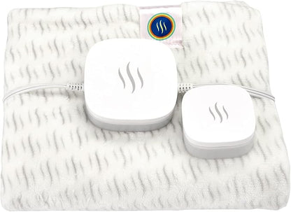 Hidden Heat Electric Couch Cushion Warmer by Spotwarm; Wireless RF Remote, Microplush Flannel Heated Seat, Single User Bed Warmer, Pet Bed Warmer - 17” by 20”