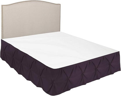Nestl Purple Bed Skirt - King Size, Pinch Pleat, 14" Drop, Hotel Quality, Premium Microfiber