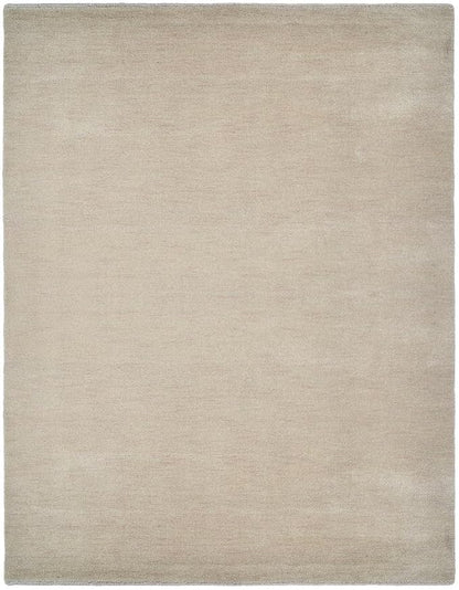 Hand Knotted Loom Wool ECO-Friendly Area Rugs - 3'x5', Rectangle, Beige Color, Solid Plain Design, High Pile Handmade Anti Skid Area Rugs for Living Room, Bed Room (L00111)
