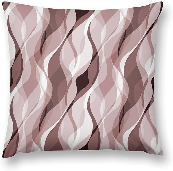 Pink Throw Pillow Covers Modern Abstract Pink and Grey Striped Decorations for Bedroom Living Room Farmhouse Sofa Pillows Bed Couch 20x20 Inch