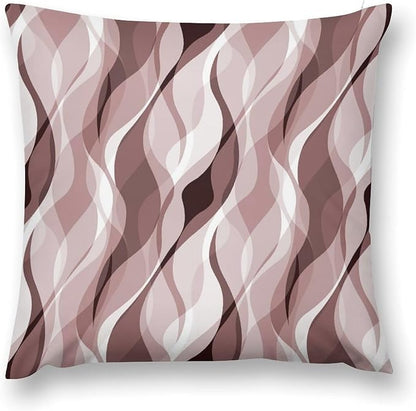 Pink Throw Pillow Covers Modern Abstract Pink and Grey Striped Decorations for Bedroom Living Room Farmhouse Sofa Pillows Bed Couch 20x20 Inch