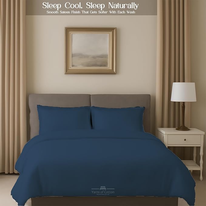 Sleeper Sofa 4 Piece Bed Sheet Set Premium Quality 100% Cotton 500 Thread Count, Smooth & Super Soft Sateen Weave, Extra Soft Bed Sheets, Wrinkle Free, 8 Inch Deep Pocket (Queen, Medium)