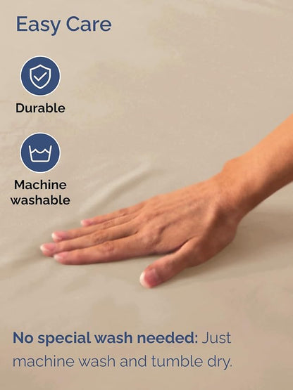 Extra Deep Queen Fitted Sheet - Hotel Luxury Single Fitted Sheet Only - Easily Fits 18 inch to 24 inch Mattress - Ultra Soft, Wrinkle Free w/Extra Deep Pockets - Easy-Care, Breathable & Comfy - Cream