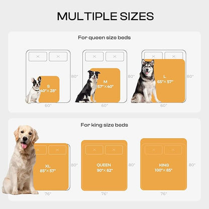 Luciphia Waterproof Pet Blankets for Couch Sofa Bed Cover Cat Liquid Pee Proof Washable Soft Fluffy Large Dog Blanket Reversible Furniture Protection Puppy Grey Paw Thicken King Size（100" x 85"）
