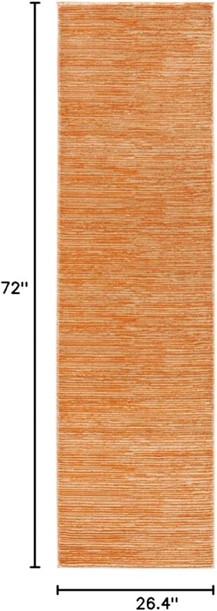SAFAVIEH Vision Collection Runner Rug - 2'2" x 6', Orange, Modern Ombre Design, Non-Shedding & Easy to Clean, Ideal for Entryway, Foyer, Bedroom (VSN606P)