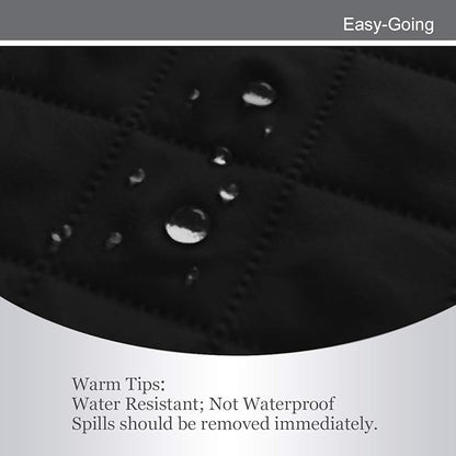 Easy-Going Futon Sofa Slipcover - Reversible Armless Couch Cover - Water Resistant for Pets & Kids (Black/Black)
