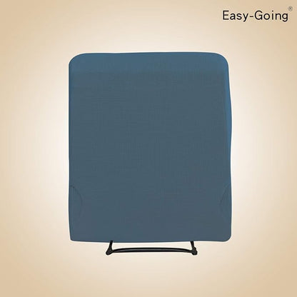 Easy-Going Recliner Stretch Sofa Slipcover Sofa Cover 4-Pieces Furniture Protector Couch Soft with Elastic Bottom,Polyester Spandex Jacquard Fabric Small Checks(Recliner,Bluestone)