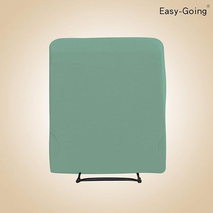 Easy-Going Recliner Stretch Sofa Slipcover Sofa Cover 4-Pieces Furniture Protector Couch Soft with Elastic Bottom Polyester Spandex Jacquard Fabric Small Checks(Recliner, Cyan, Large)
