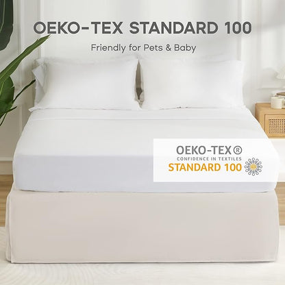 SONIVE Twin Bed Skirt,15" Drop Pleated Dust Ruffle,Classic Tailored Easy Fit Brushed Microfiber Skirts Hotel Quality Shrinkage & Fade Resistant Beige