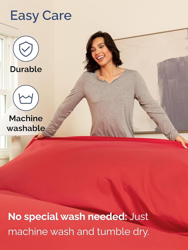 Extra Deep Pocket King Sheets - 4 Piece Breathable & Cooling Bed Sheets - Hotel Luxury Bed Sheet Set - Soft, Wrinkle Free & Comfy - Easily Fits Extra Deep Mattresses - Deep Pocket Red Sheets Set