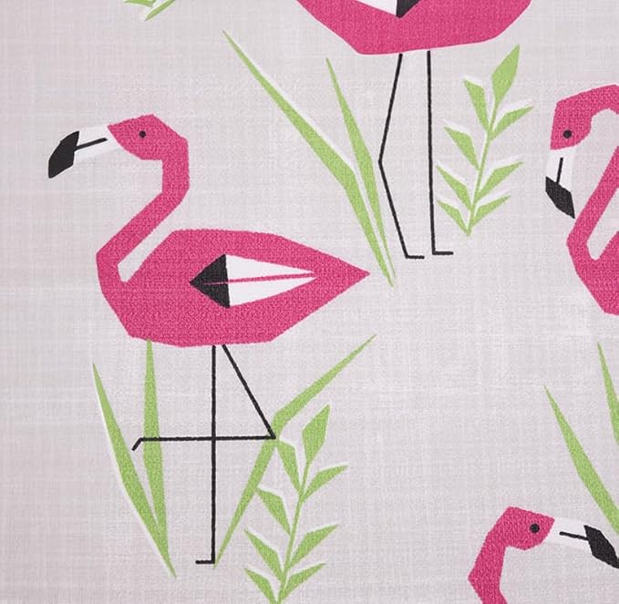 RSH DECOR: Tufted U-Shape Wicker Seat Cushions Set of 2 | 19” x 19” | All-Weather Spun Fabric | Water-Resistant | Outdoor Chair Cushions for Patio Furniture | Groove Pink Flamingo