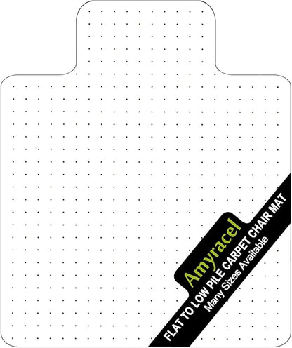 Amyracel Chair Mat for Carpet, 48'' x 36'' Clear Computer Desk Chair Mat for Low Pile Carpeted Floors, Easy Glide Plastic Floor Mat for Office Chair on Carpet Protection