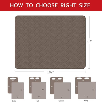Moonsea Waterproof Blanket Dog Bed Cover with Non-Skid Bottom, Couch Cover for Dogs, Mattress Protector Furniture Protector, Bed Couch Sofa(102" X 82"), Chocolate
