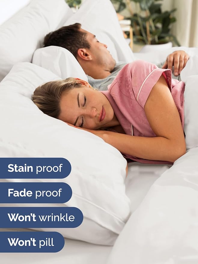 Extra Deep Pocket Full Sheets - 4 Piece Breathable & Cooling Bed Sheets - Hotel Luxury Bed Sheet Set - Soft, Wrinkle Free & Comfy - Easily Fits Extra Deep Mattresses - Deep Pocket Antique White Sheets