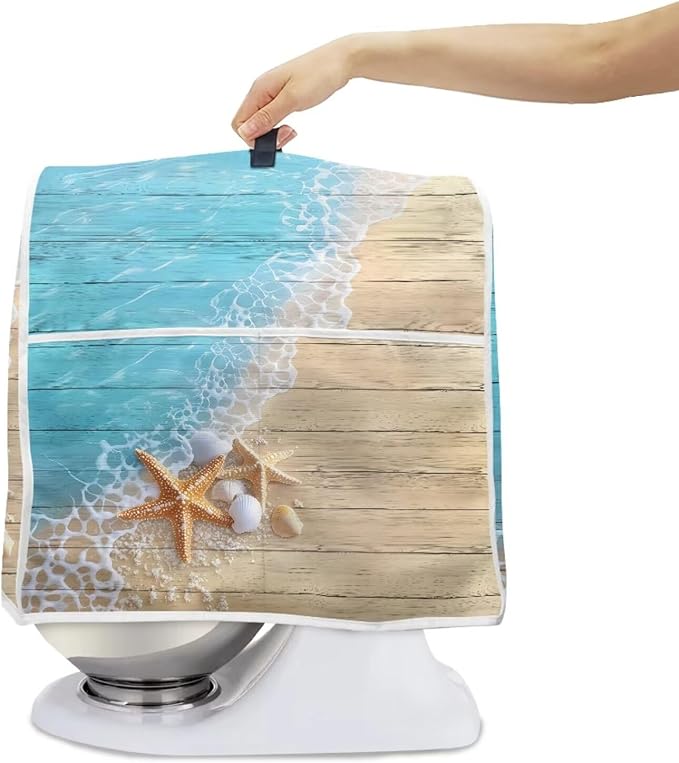 Starfish Kitchen Mixer Cover Compatible with 4.5-5 Quart, Novelty Decorations for Home Kitchen Appliance Dustproof Cover Universal for Air Fryers, Coffee Makers Gift for Holiday