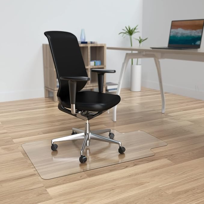 Amyracel Office Chair Mat for Hardwood Floor, 30” x 48” Clear Desk Chair Mat for Hard Floors, Easy Glide Floor Protector Mat for Office Chairs