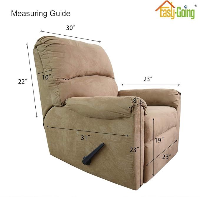 Easy-Going Recliner Chair Slipcover Reversible Sofa Cover Water Resistant Couch Cover Furniture Protector with Elastic Straps for Pets Dog (Recliner 22 inch, Coffee/Ivory)