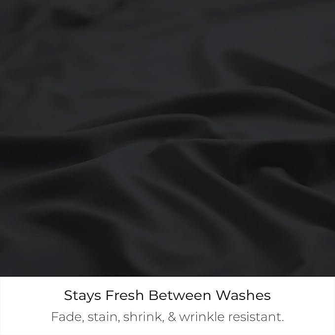 Mellanni Bed Skirt Twin Size - Bed Skirting - 15-Inch Tailored Drop Pleated Dust Ruffle - Hotel Luxury Bedding - Wrinkle, Fade, Stain Resistant - 1 Bedskirt (Twin, Black)
