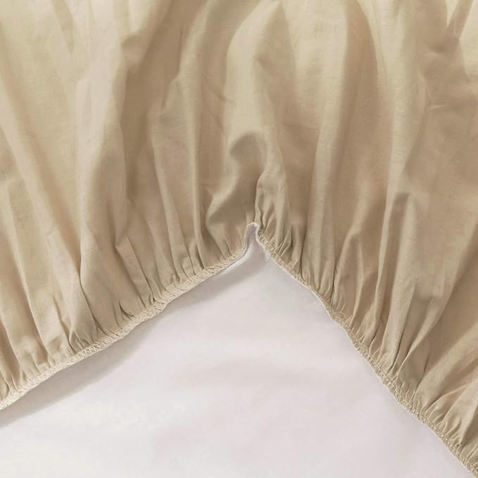 Simple&Opulence Belgian Linen Bed Skirt with Classic 14 inch Tailored Drop Dust Ruffle, Easy Fit Breathable Premium Natural Flax- Pleated Linen, Twin
