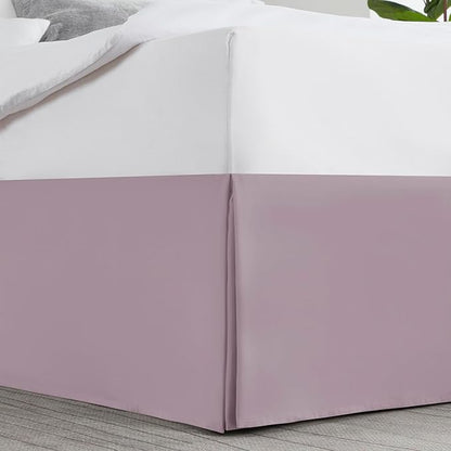 Nestl Dusty Purple Twin XL Bed Skirt - Twin XL Size Bed Skirt 14 Inch Drop - Brushed Microfiber Bed Skirts - Hotel Quality Pleated Bed Skirt - Shrinkage & Fade Resistant