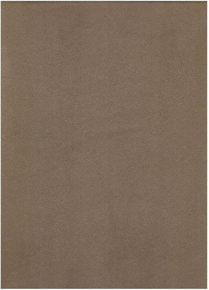 BOWERY HILL Full-Size Suede Peat Fabric Futon in Brown-Frame Not Included