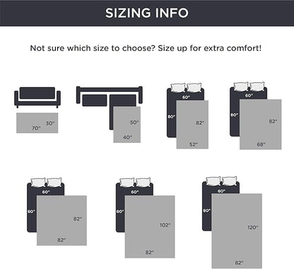 Bedsure 100% Waterproof Couch Cover for Dogs Washable - Non Slip Waterproof Blanket Large for Bed Sofa, Lightweight Furniture Protector Durable for Pet Cat Puppy with Non-Slip Bottom, Blue, 52x82IN