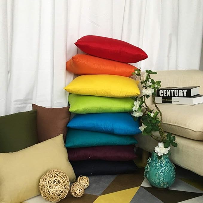4-Pack 100% Cotton Lumbar Comfortable Solid Decorative Throw Pillow Case,Thmyo Rectangle Cushion Cover Pillowcase Sublimation Blank Pillow Covers DIY Throw Pillowcase(12x20inch/30x50cm, Khaki)