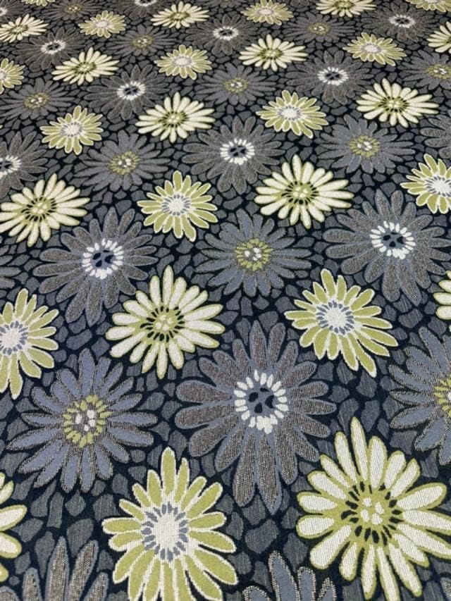 OctoRose 3 Side Zipper Upholstery Thick Linen Tweed Futon Cover Slipcover Sofa DayBed Mattress Cover (Cover ONLY) (Chenille-Daisies-Grey, Twin)