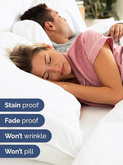 Extra Deep Pocket King Sheets - 4 Piece Breathable & Cooling Bed Sheets - Hotel Luxury Bed Sheet Set - Soft, Wrinkle Free & Comfy - Easily Fits Extra Deep Mattresses - Deep Pocket White Sheets Set