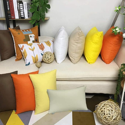 Thmyo 4-Pack 100% Cotton Christmas/Halloween Lumbar Comfortable Solid Decorative Throw Pillow Case Rectangle Cushion Cover Pillowcase Blank Pillow Covers DIY Throw Pillowcase(12x20inch/30x50cm,Beige)