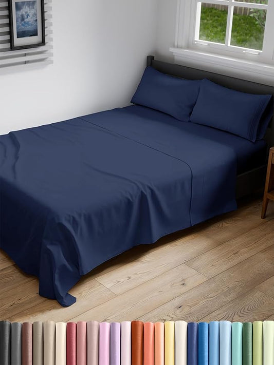 Full XL Bed Sheets - Extra Long Extended Full Sheet – Luxurious, Easy-Fit Sheet Set - Fits between 8” to 16" Deep Pockets, 54" x 80" for Full XL Mattresses - Ideal for Extra Long Full Beds